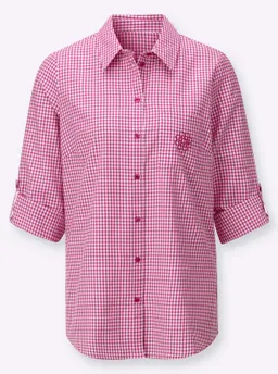 Witt Longbluse fuchsia-weiß-kariert – Produktbild 1 von 1