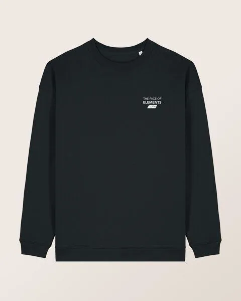 THE FACE OF ELEMENTS The Face of Elements Element - Oversized Fit Sweatshirt aus 100% Bio-Baumwolle, Black (schwarz), – Produktbild 1 von 4
