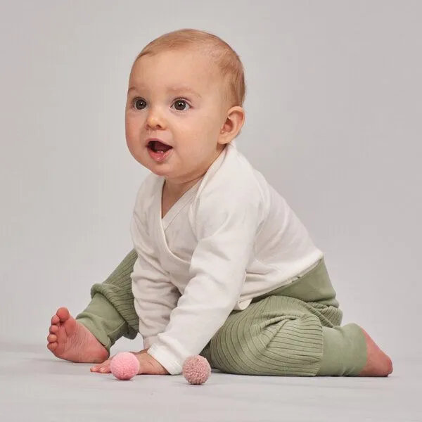 Sense Organics sense-organics Baby Wickel Langarmbody, Modell YGON, Weiß, – Produktbild 2 von 4