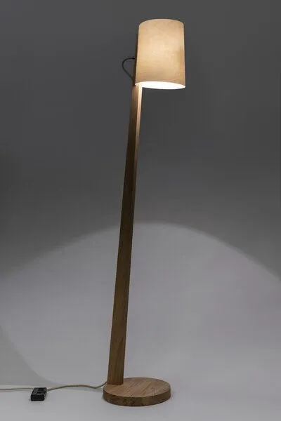 ALMUT von Wildheim ALMUT von Wildheim Dimmbare Stehleuchte aus Eiche Lampenschirm aus Naturmaterialien, Ahorn (blassgelb), – Produktbild 3 von 4