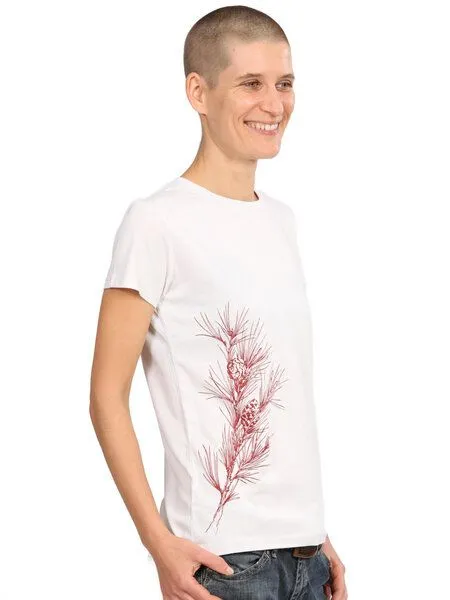 Life-Tree Life-Tree Fairwear Bambus Shirt Women Pine Branch, Weiß, – Produktbild 1 von 3