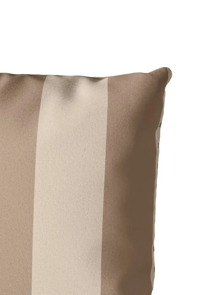 OTTO home Wendebettwäsche Sari in verschiedenen Qualitäten, Flanell, 2 teilig, ab Gr. 135x200 cm, Wendedesign, moderne Bettwäsche mit Streifen, Beige, – Produktbild 4 von 6