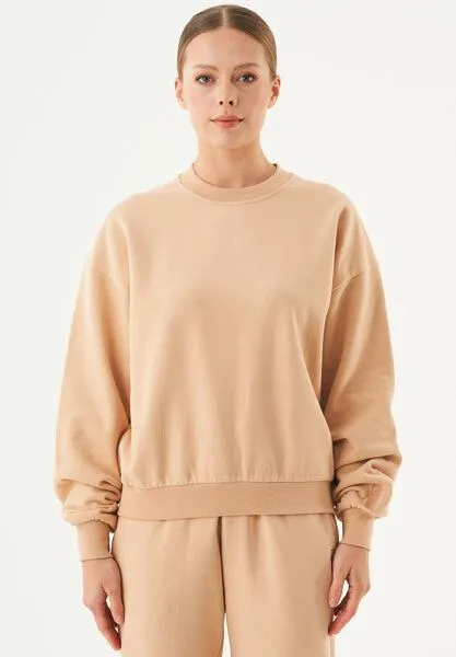 ORGANICATION ORGANICATION ESSENTIALS-BUKET- Soft Touch Sweatshirt aus Bio-Baumwolle, Beige, – Produktbild 1 von 3