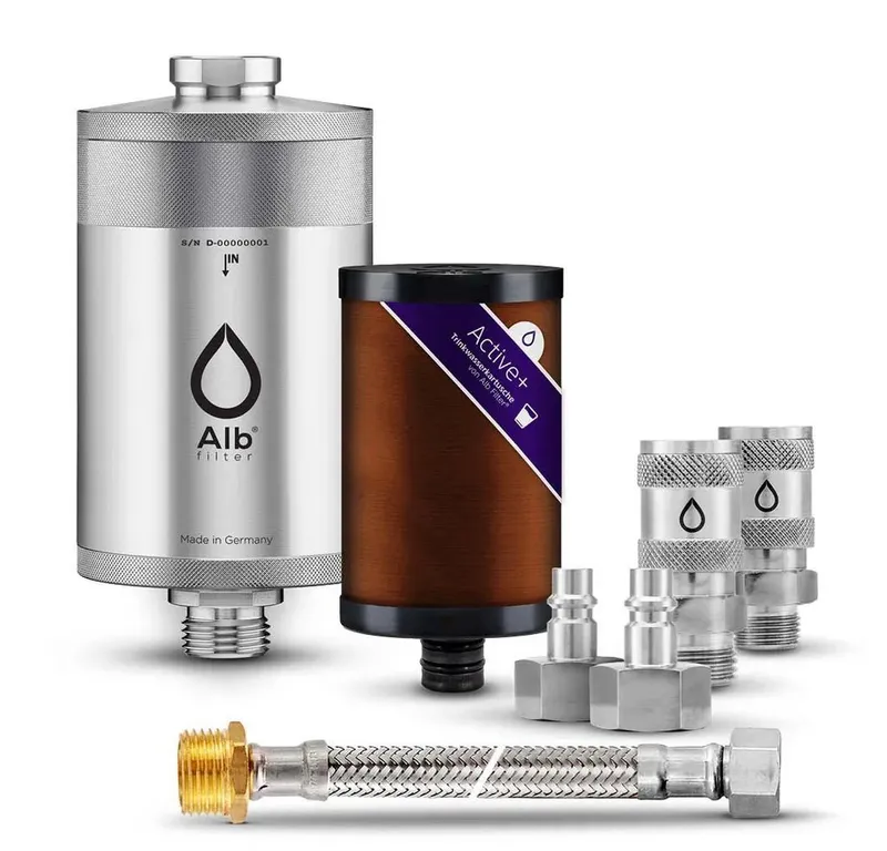 Alb Filter Alb Filter Wasserfilter Active Plus Trinkwasserfilter, reduziert Schadstoffe, gegen Bakterien, Kalkreduktion, Silberfarben, – Produktbild 2 von 5