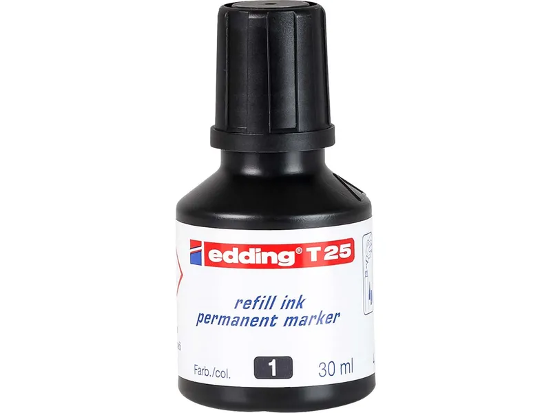 Edding Edding Nachfülltinte "T25" für Permanentmarker, Schwarz, – Produktbild 2 von 4