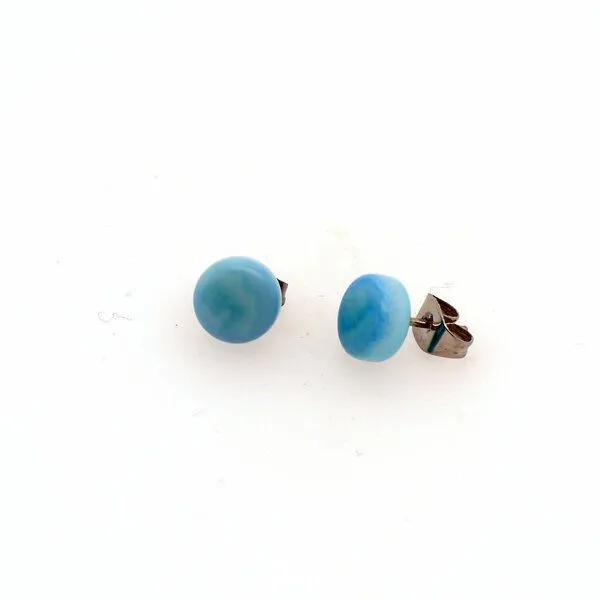Mekhada Mekhada Tagua Ohrstecker TOPI 8 mm, Türkis, – Produktbild 1 von 1