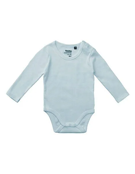 Neutral Neutral® Baby Wickelbody Strampler Langarm, Hellblau, – Produktbild 1 von 4
