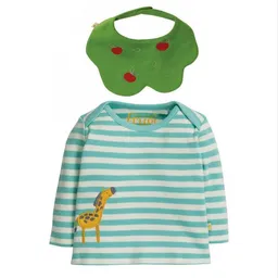 Frugi Frugi Set Langarm-Shirt Giraffe und Halstuch Apfelbaum Tip Top & Bib Set – Produktbild 1 von 1