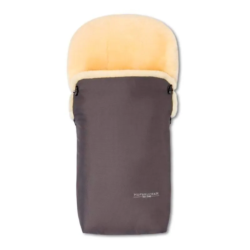 Hofbrucker Hofbrucker Fußsack Kinderwagen Lammfell Putzi Maße 90 x 34 x 10 cm, Grau, – Produktbild 1 von 4