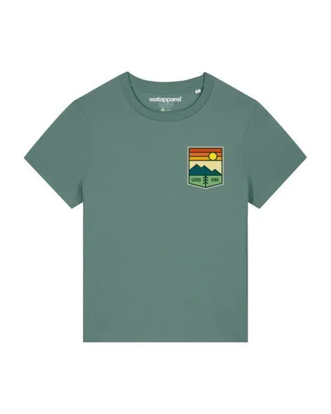 watapparel watapparel T-Shirt Frauen Good Vibe, Green bay, – Produktbild 1 von 3