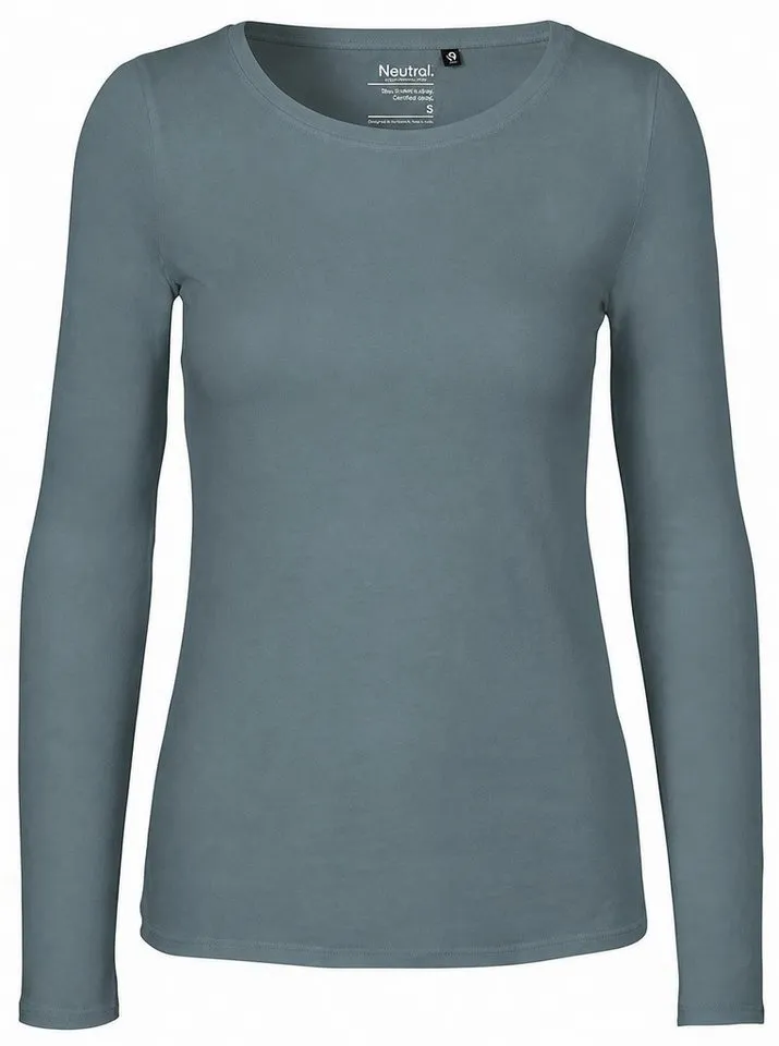 Neutral Neutral Langarmshirt Damen Long Sleeve T-Shirt / 100% Fairtrade-Baumwolle, Teal, – Produktbild 2 von 3