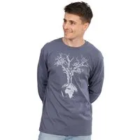 Life-Tree Life-Tree Longsleeve aus Biobaumwolle Fairwear für Herren Weltenbaum, Blau, – Produktbild 2 von 5