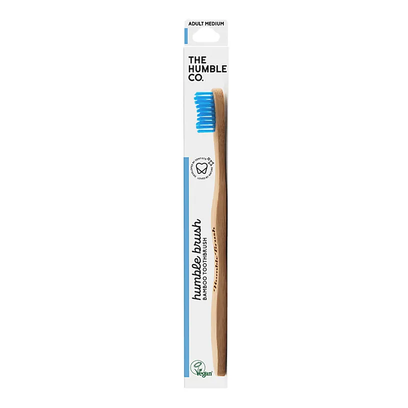The Humble The Humble Co. Bambus-Zahnbürste Erwachsene Medium - Blau – Produktbild 1 von 1