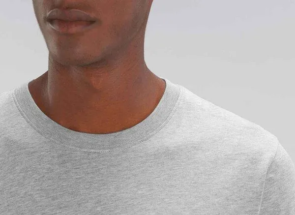 YTWOO YTWOO Herren schweres Bio T-Shirt. Männer Premium Basic Shirt. Heavy Cotton, Heather grey, – Produktbild 2 von 3