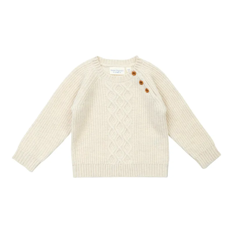 Sense Organics Sense Organics Pullover Zopfmuster Wolle, Natur, – Produktbild 1 von 1
