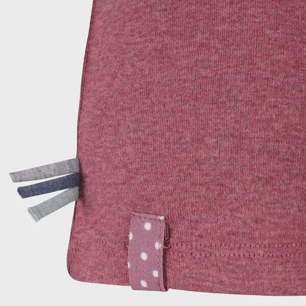 OrganicEra Baby S/S T-shirt 'OrganicEra' aus Bio-Baumwolle, Bordeaux melange (rot), – Produktbild 5 von 5