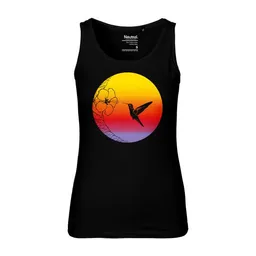 HANDGEDRUCKT HANDGEDRUCKT Frauen Tank Top "Kolibri" aus 100% Bio Baumwolle (kbA) – Produktbild 1 von 1