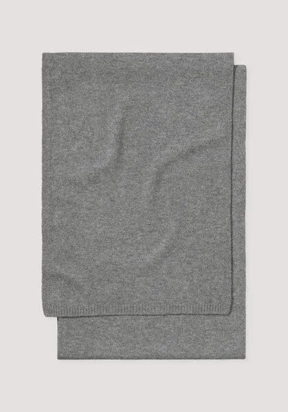 hessnatur hessnatur Strick Schal aus Bio-Merinowolle mit Cashmere, Grau, – Produktbild 3 von 4