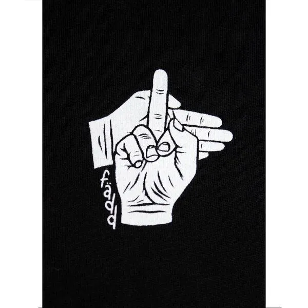 FÄDD FÄDD Damen T-Shirt Rundhals Bio-Baumwolle "falschrum Fiedler" Schwarz, Schwarz, – Produktbild 2 von 2
