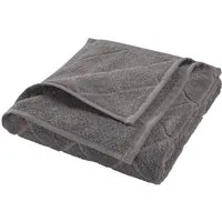 HANS NATUR Handtuch Bio-Baumwolle Frottee Raute dunkelgrau Maße 50 x 100 cm – Produktbild 1 von 1