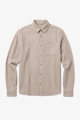 KnowledgeCotton Apparel KnowledgeCotton Apparel Herren vegan Hemd Dune Regular Streifen Braun Kariert – Produktbild 1 von 1