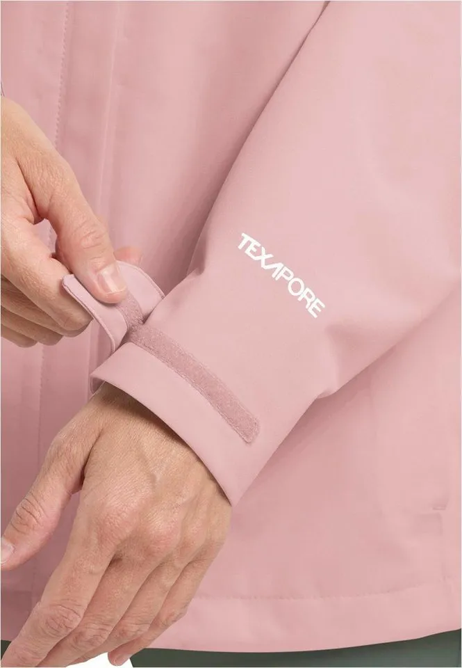Jack Wolfskin Jack Wolfskin Regenjacke Trailtime 2-Lagen (wasserdicht, atmungsaktiv) hellrosa Damen, Rosa, – Produktbild 5 von 5