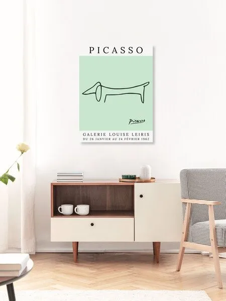 Photocircle Photocircle Poster / Leinwandbild - Picasso Hund – grün – Produktbild 3 von 4