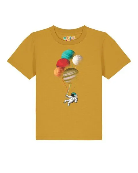 watabout.kids watabout.kids T-Shirt Kinder Balloon Spaceman, Ochre, – Produktbild 1 von 2