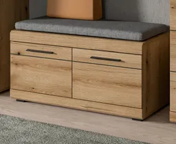 Inn.Furn Schuhbank Shawn (Garderobenbank in Evoke Eiche Dekor, 2-türig, 90 x 44 cm), mit 4 Fächern – Produktbild 1 von 1