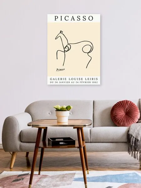 Photocircle Photocircle Poster / Leinwandbild - Picasso Pferd – beige – Produktbild 2 von 4
