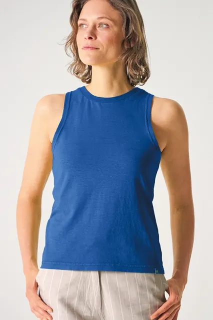 HempAge Hempage Damen vegan Sportliches Crop Top In Königsblau, Blau, – Produktbild 2 von 2