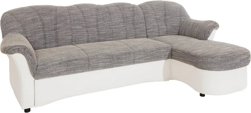 DOMO collection Ecksofa FLORES Schlafsofa, 233x142x86 cm, L-Form, whlw. mit Bettfunktion, whlw. mit Federkern, Grau, – Produktbild 5 von 8