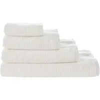hessnatur hessnatur Frottier Handtuch Rippstruktur aus reiner Bio-Baumwolle, Naturweiss, – Produktbild 1 von 1