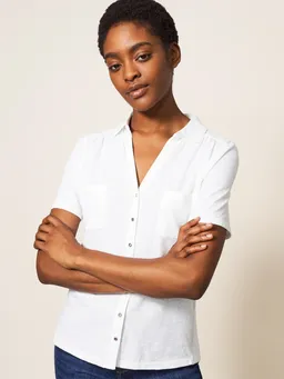 White Stuff Penny Jerseybluse mit Taschen - 48 – Produktbild 1 von 1