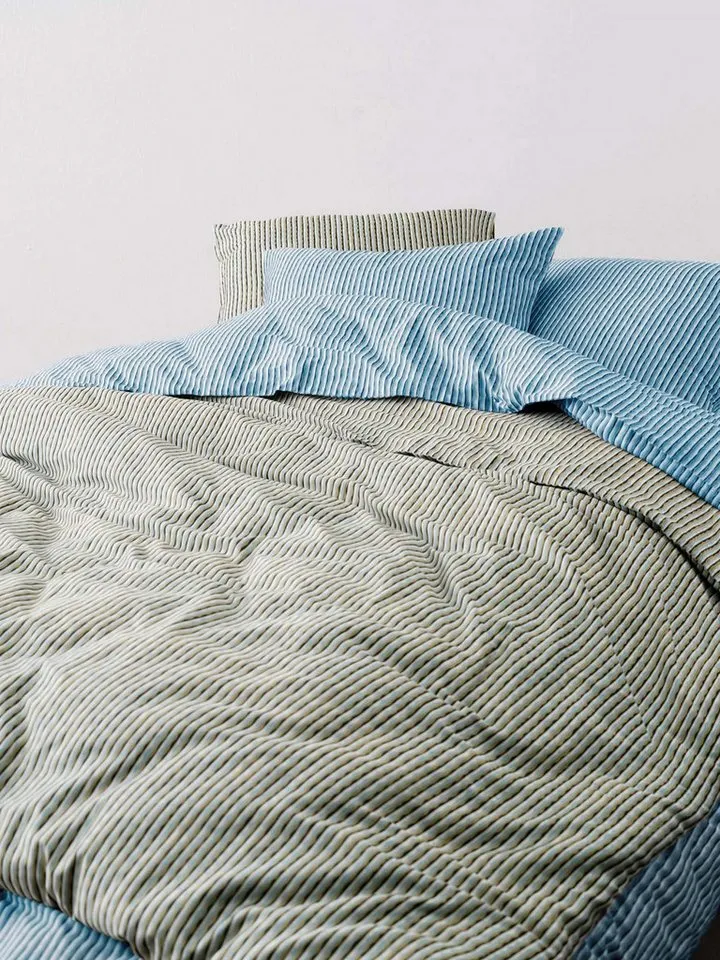 Marc O'Polo Home Bettwäsche Janne, Satin, 2 teilig, mit Streifen, Beige, – Produktbild 5 von 5