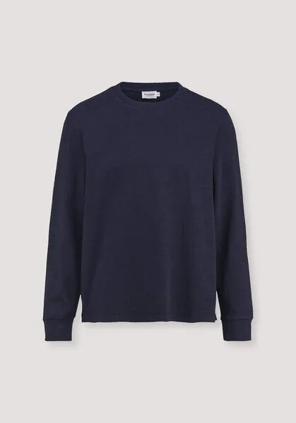 hessnatur hessnatur Jersey Longsleeve Relaxed aus reiner Bio-Baumwolle, Marine, – Produktbild 6 von 6