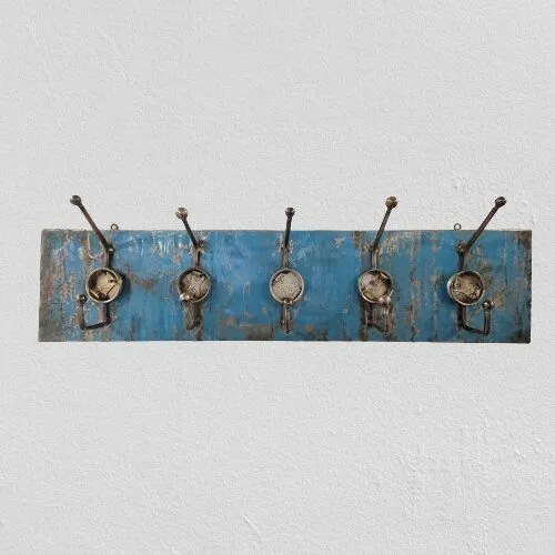 Moogoo Creative Africa Moogoo Creative Africa Garderobe -5 Haken- recycelte Ölfässer, Hellblau, – Produktbild 2 von 3