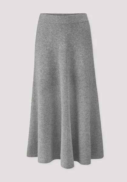 hessnatur hessnatur Strick Rock Midi Regular aus Bio-Schurwolle mit Kaschmir, Grau, – Produktbild 5 von 6