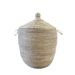 SWANE-Design SWANE-Design Afrikanischer Wäschekorb - Stripes Weiß – Produktbild 1 von 1