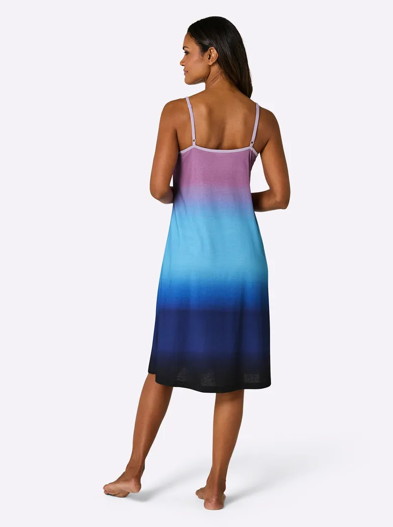 feel good Sommerkleid, Orchidee-aqua-bedruckt, – Produktbild 2 von 2