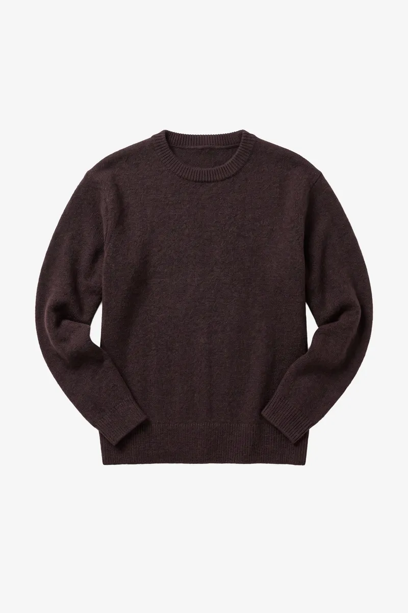 KnowledgeCotton Apparel KnowledgeCotton Apparel Herren vegan Pullover Soufflé Garn Chocolate Torte, Braun, – Produktbild 1 von 2