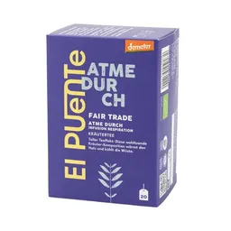 El Puente El Puente Atme durch - Demeter Bio-Kräutertee-Beutel | Fair Trade | Bio-zertifiziert | Vegan | Glutenfrei – Produktbild 1 von 1