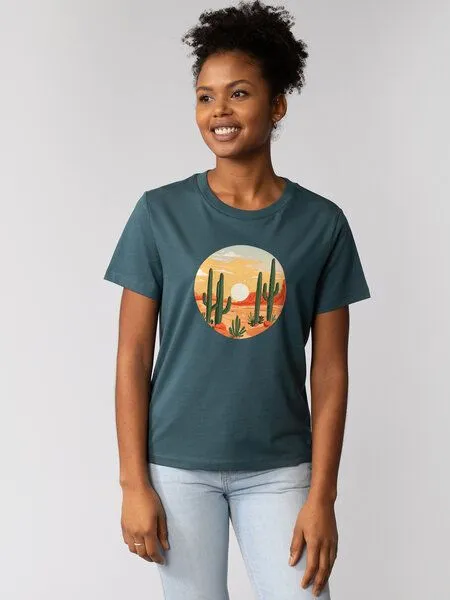watapparel watapparel T-Shirt Frauen Sonnenuntergang in der Wüste, Stargazer, – Produktbild 1 von 3
