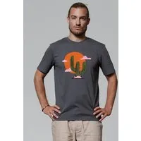 watapparel watapparel T-Shirt Unisex Kaktus im Sonnenuntergang, Anthracite, – Produktbild 1 von 1