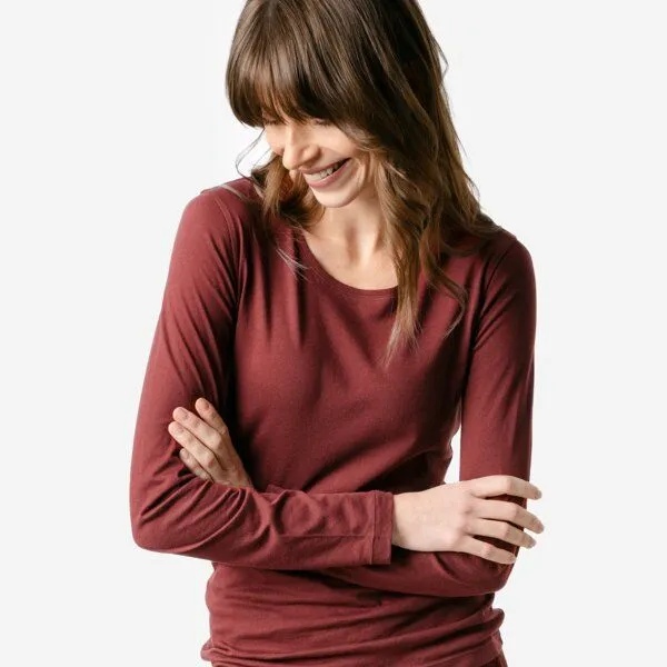 Living Crafts Living Crafts Langarm-Shirt - SUSANNA, Maroon (rot), – Produktbild 3 von 4