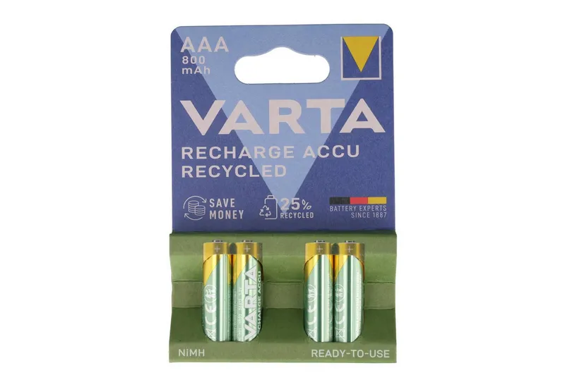 Varta Varta Ready-to-use Akku 'Recycled' Micro AAA, 1,2 V, 800 mAh, 4 Stk. – Produktbild 7 von 8