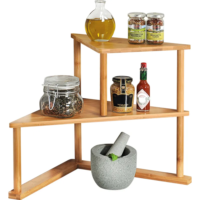 Kesper Küchen-Eckregal, 2-teilig, Braun, – Produktbild 2 von 2