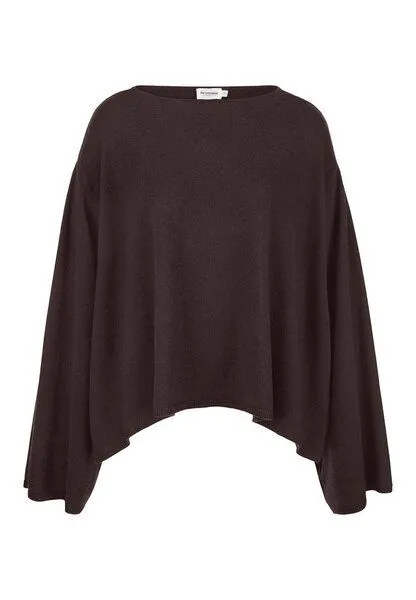 hessnatur hessnatur Strick Pullover Oversize aus Bio-Merinowolle mit Cashmere, Kakao braun, – Produktbild 3 von 4
