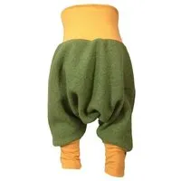 liebewicht liebewicht Yogahose Sarouelhose Pumphose Wolle verschiedene Farben nach Wahl, Moosgrün/gelb, – Produktbild 1 von 1