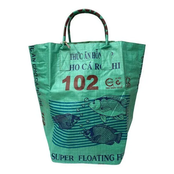 Beadbags Beadbags Kleine Universaltasche / Wäschesack aus recycelten Reissack Ri9.2, Mittelgrün, – Produktbild 2 von 4